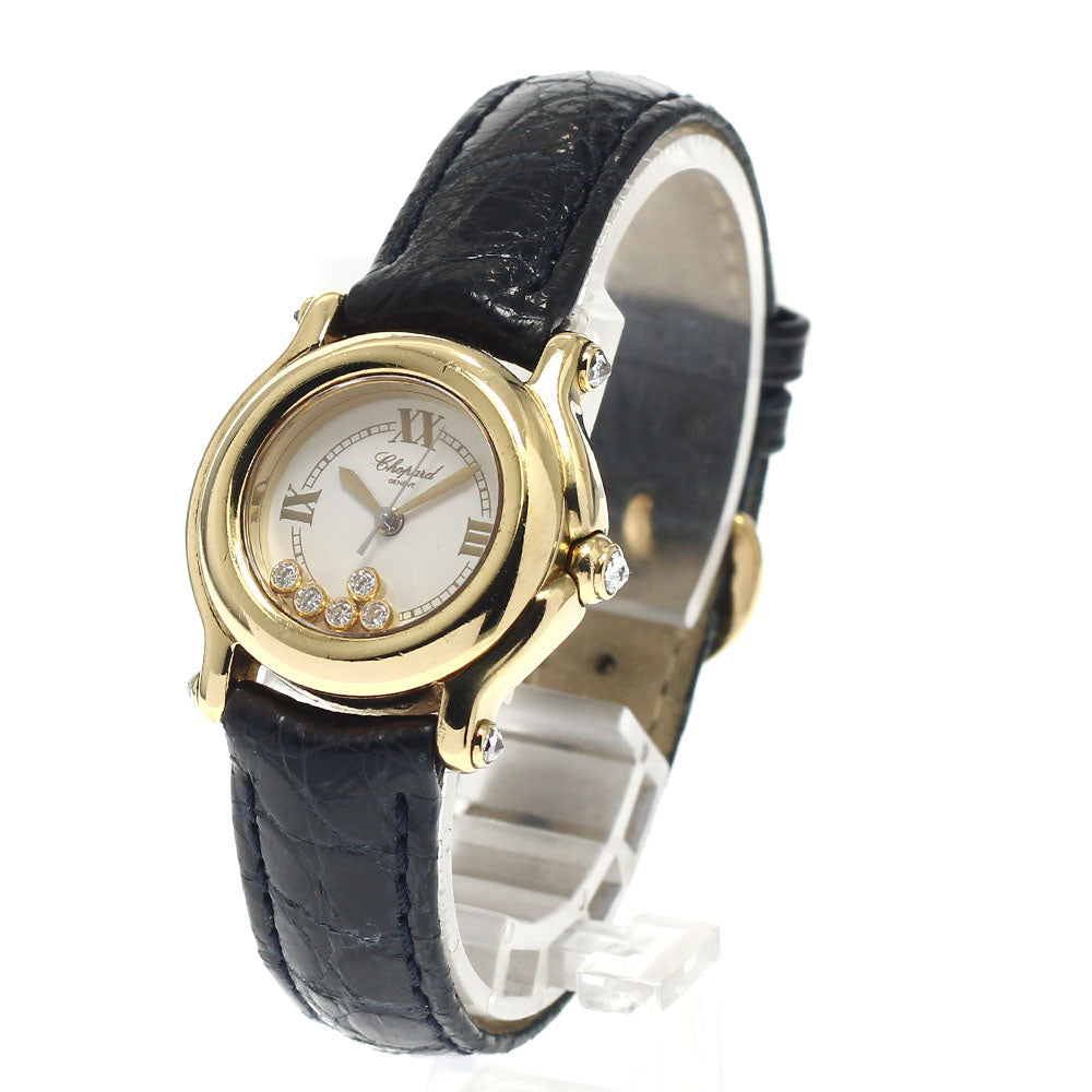 Chopard Happy sports 27/6149-20 K18YG 5P diamond white Dial Quartz Ladies Watch_943550