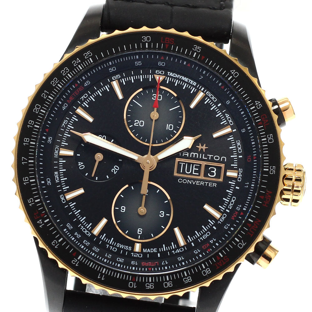 HAMILTON Khaki Aviation H767360/H76736730 Converter Chronograph black Dial Automatic Men's Watch_943599