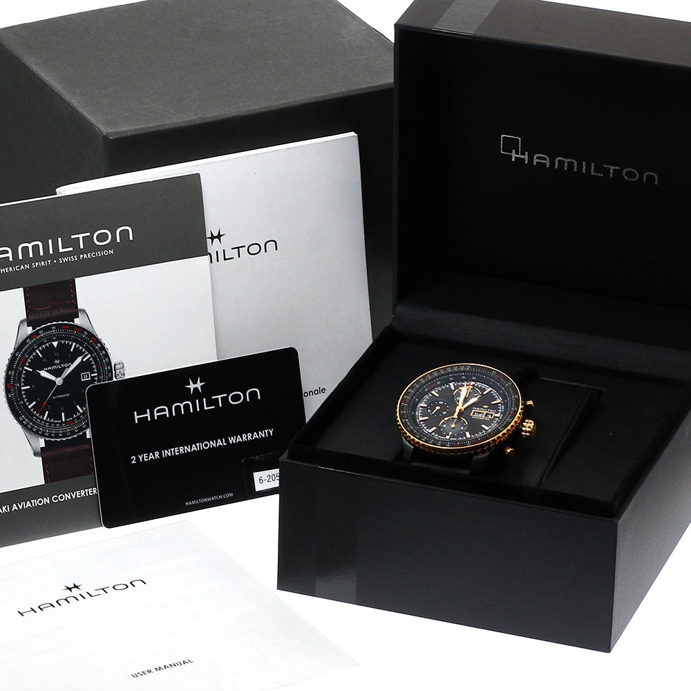 HAMILTON Khaki Aviation H767360/H76736730 Converter Chronograph black Dial Automatic Men's Watch_943599