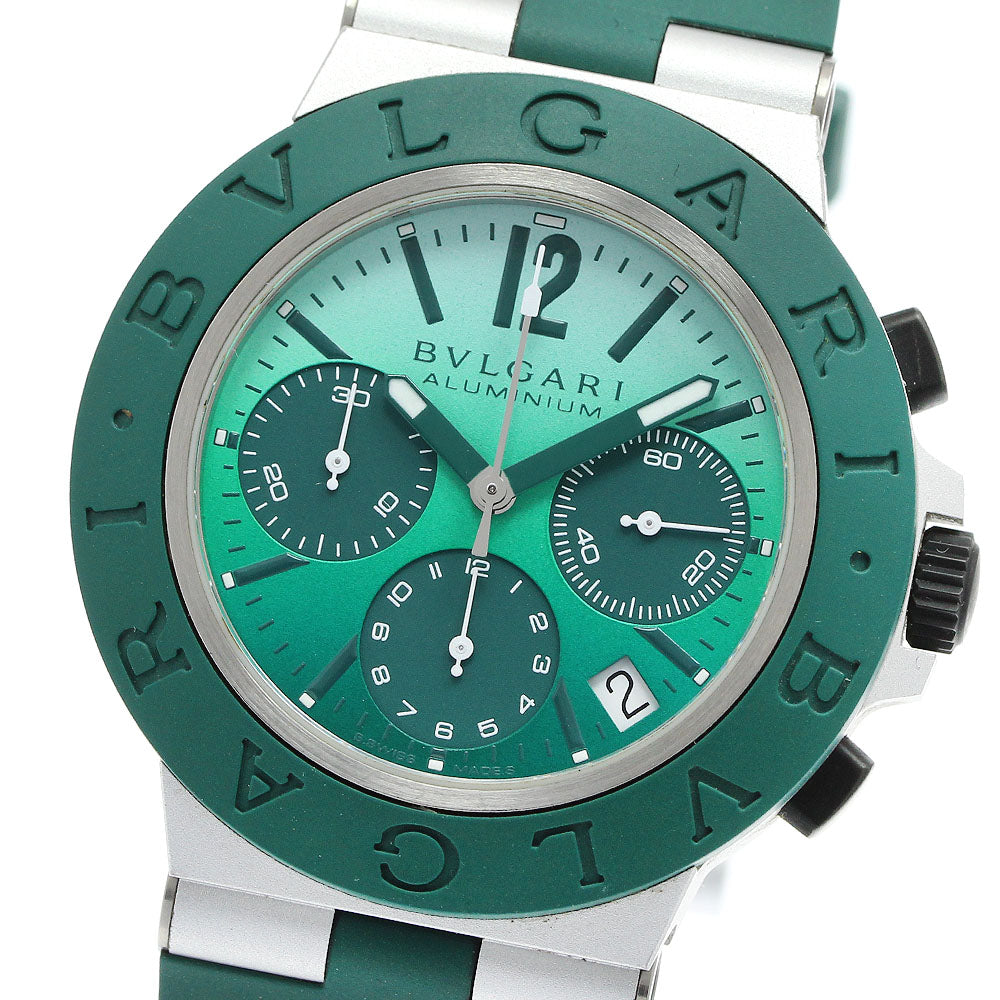 BVLGARI Aluminum Emerald BB40ATCH/104076 Chronograph AT Men's Watch_943605