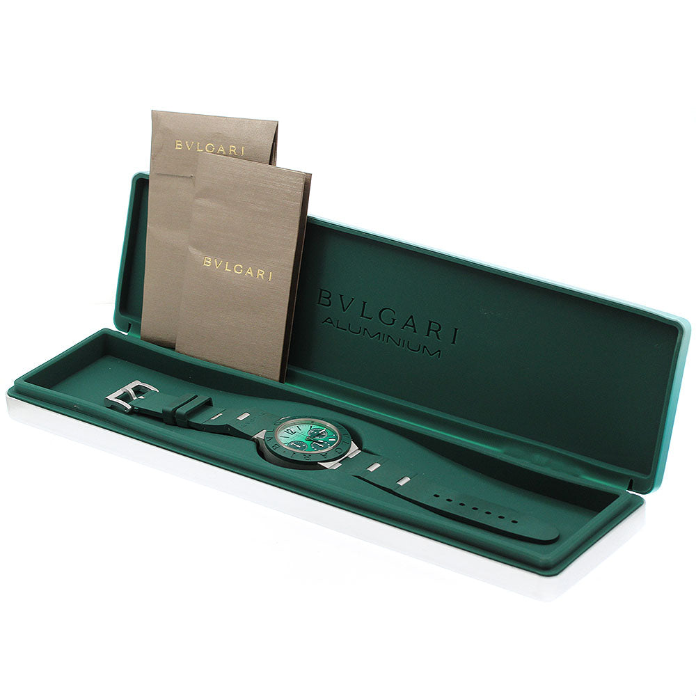 BVLGARI Aluminum Emerald BB40ATCH/104076 Chronograph AT Men's Watch_943605