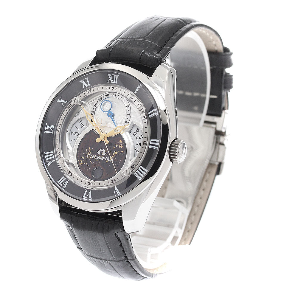 CITIZEN Campanora Tenmansei BU0020-03A/8730-T018033 Triple calendar moon phase Silver / Black Dial Solar Powered Men's Watch_943618