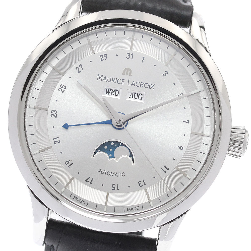 MAURICE LACROIX Les Classics LC6068-SS001-13E Moon phase Silver Dial Automatic Men's Watch_943629