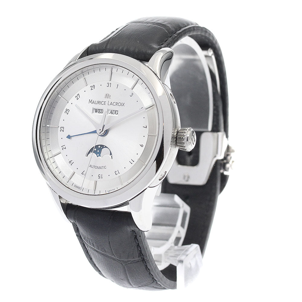 MAURICE LACROIX Les Classics LC6068-SS001-13E Moon phase Silver Dial Automatic Men's Watch_943629
