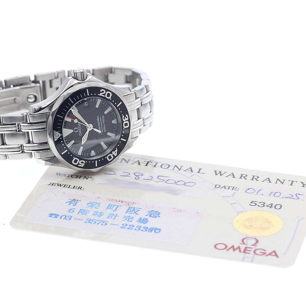 OMEGA Seamaster300 2282.50 Date black Dial Quartz Ladies Watch_943643