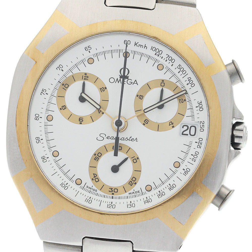 OMEGA Seamaster Polaris Chronograph white Dial Quartz Men's Watch_943658
