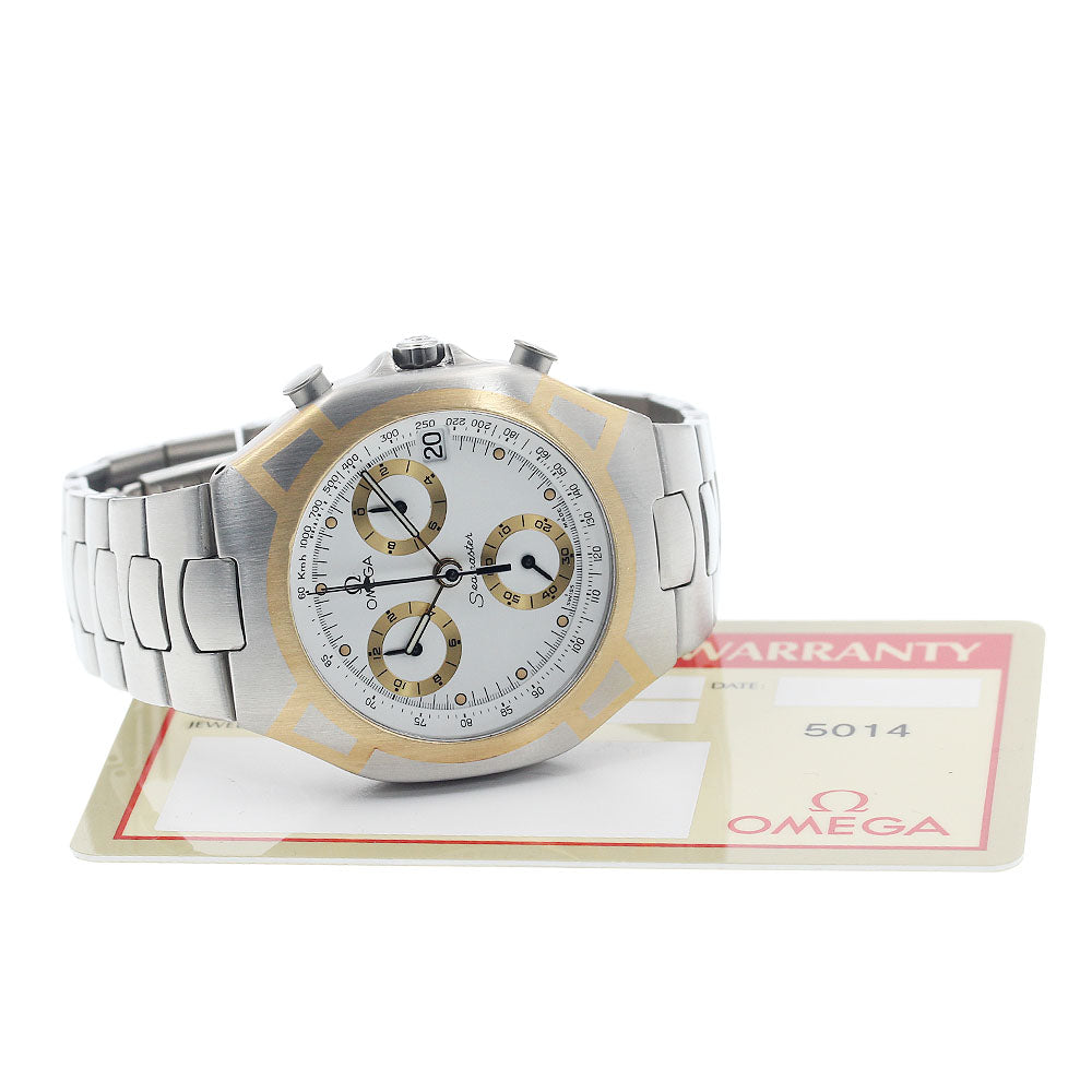 OMEGA Seamaster Polaris Chronograph white Dial Quartz Men's Watch_943658