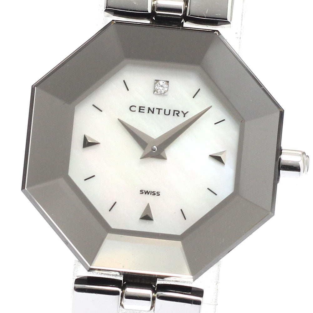 CENTURY Time gem 802.7S.10I.11SB 1P diamond White shell Dial Quartz Ladies Watch_943671