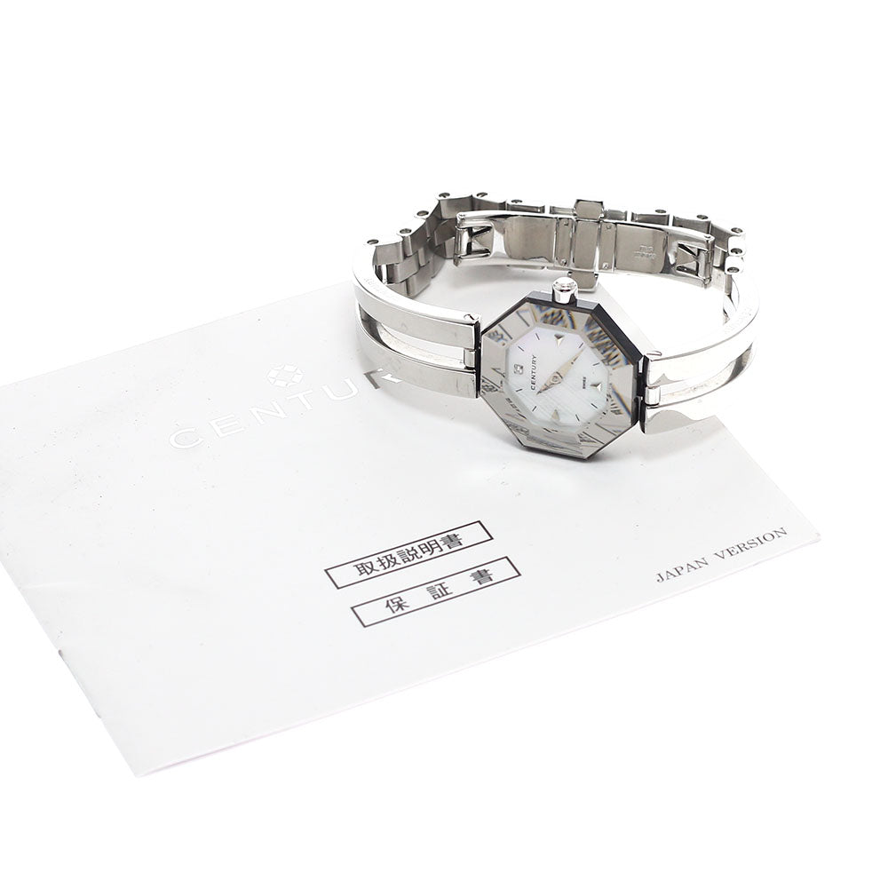 CENTURY Time gem 802.7S.10I.11SB 1P diamond White shell Dial Quartz Ladies Watch_943671
