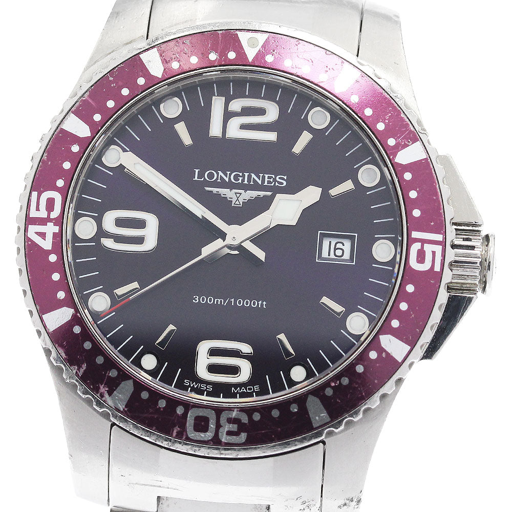 LONGINES Hydro Conquest L3.640.4 Date purple Dial Quartz Men's Watch_943705
