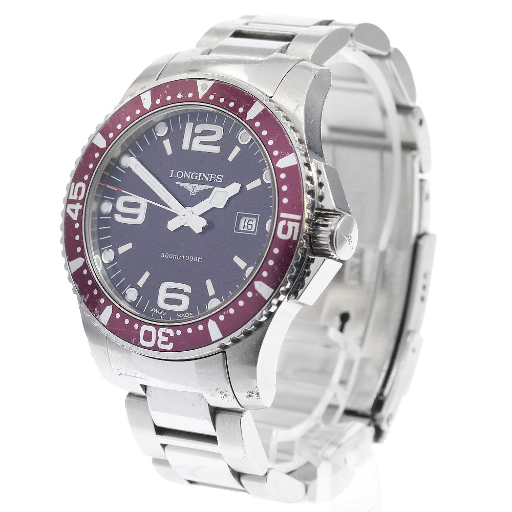 LONGINES Hydro Conquest L3.640.4 Date purple Dial Quartz Men's Watch_943705