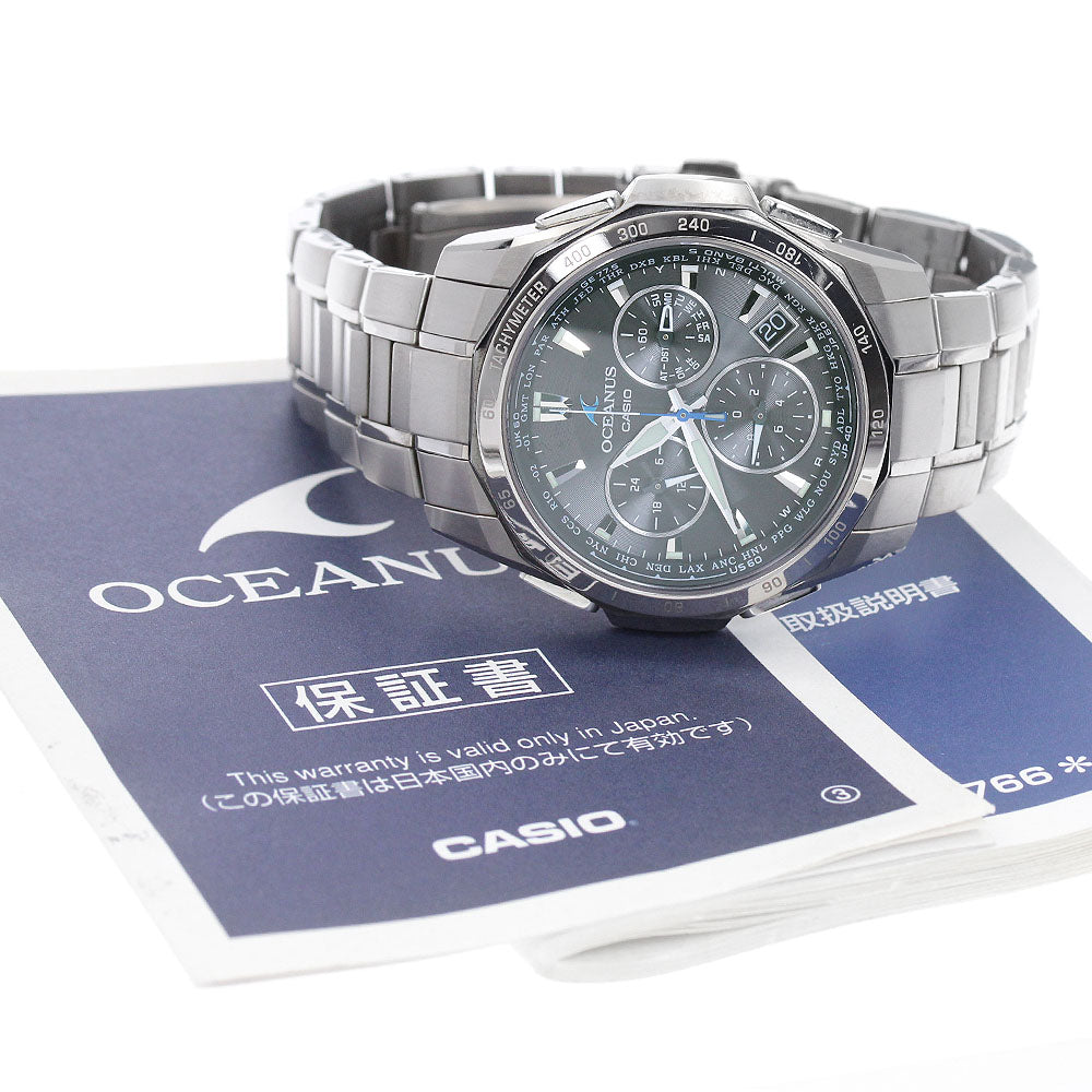 CASIO Oceanus Manta OCW-S1000J-1AJF Black Dial Solar Powered Radio Men's _943707