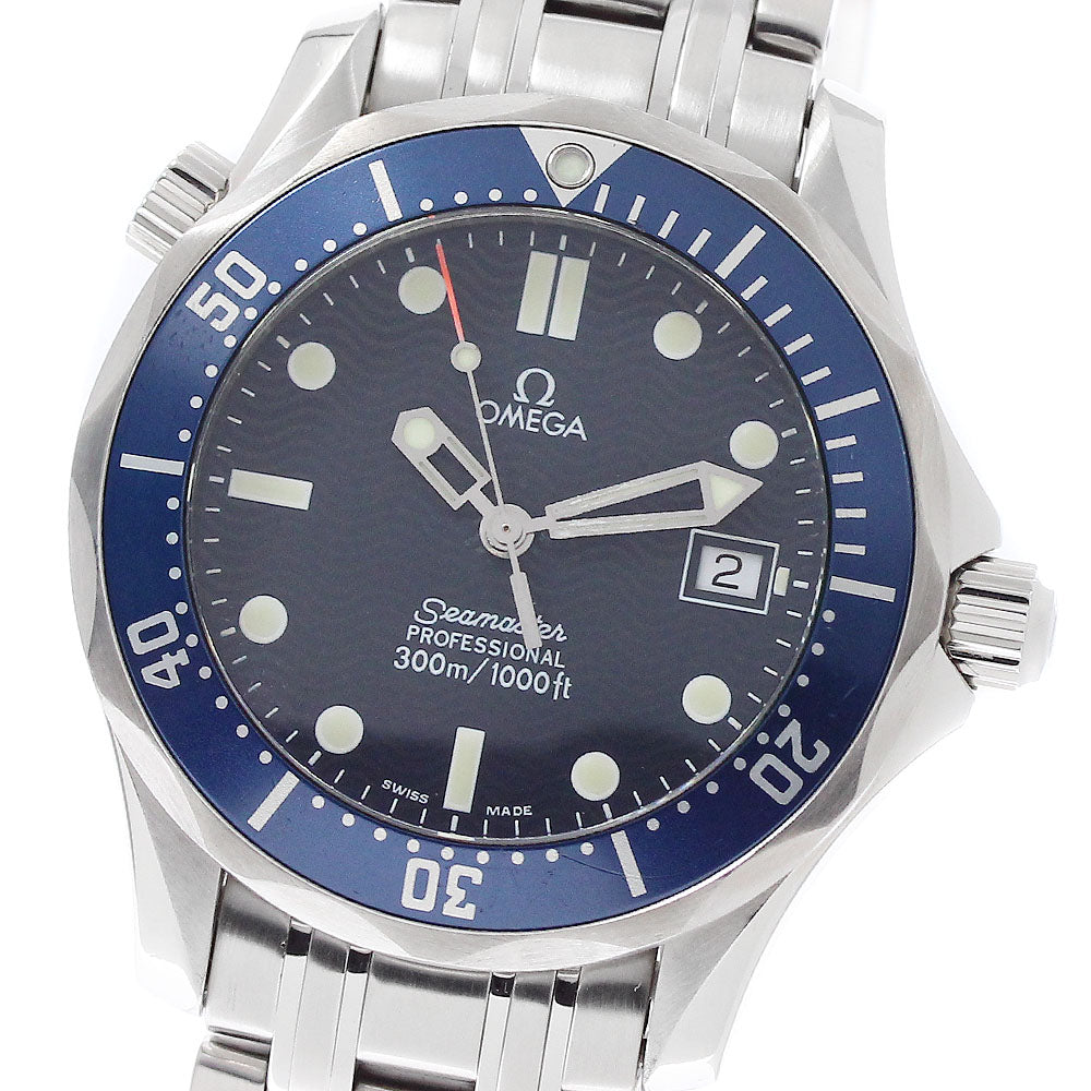 OMEGA Seamaster300 2561.80 Date Navy Dial Quartz Boy's Watch_943712