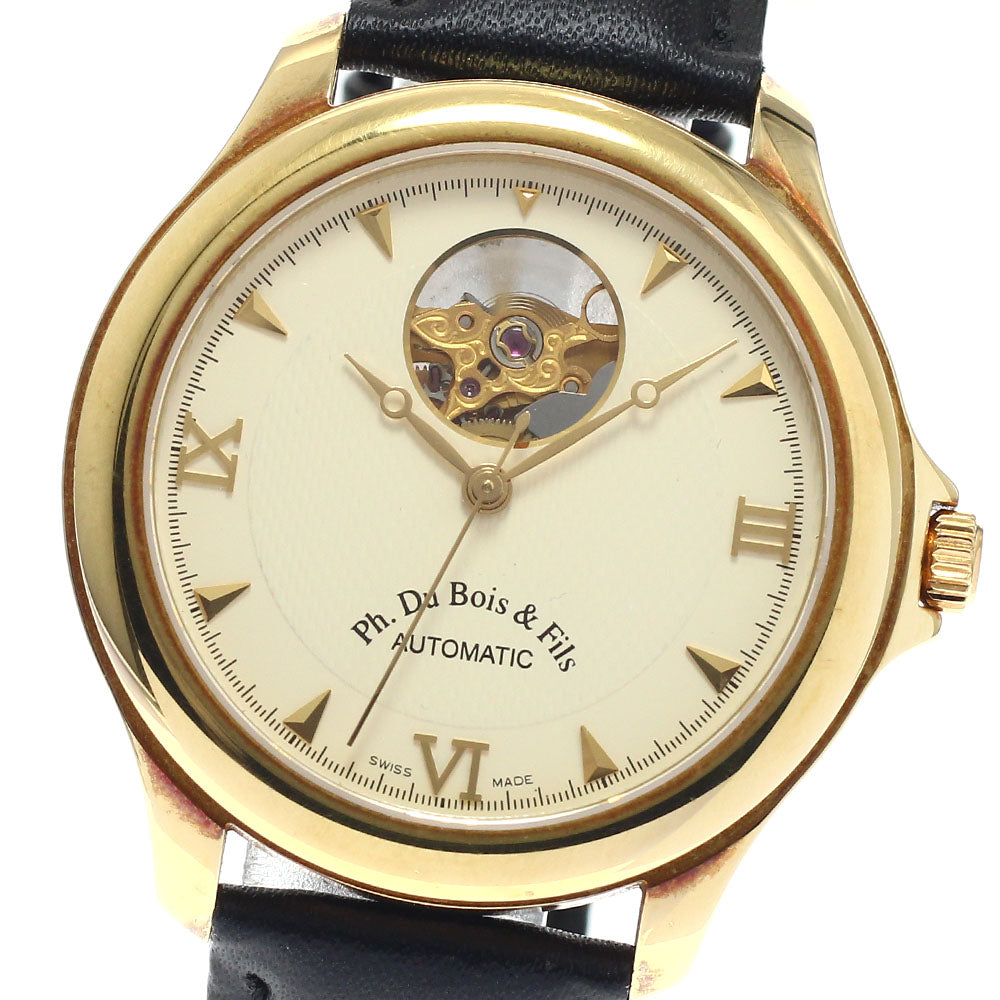 Philippe Du Bois &Fils 18K Yellow Gold beige Dial Automatic Men's Watch_943731