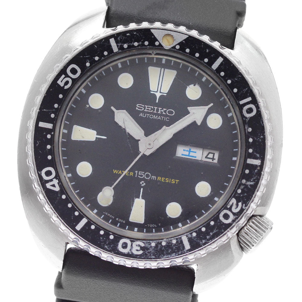 SEIKO 3rd diver 150m 6306-7001 Day date black Dial Automatic Men's Watch_943739