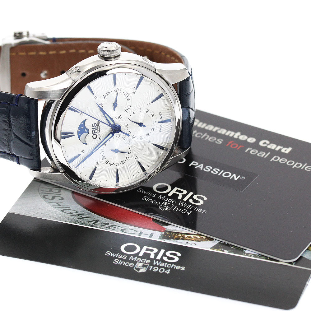 ORIS Artelier Complication 01 781 7703 4031-07 Moon phase Silver Dial Automatic Men's Watch_943754