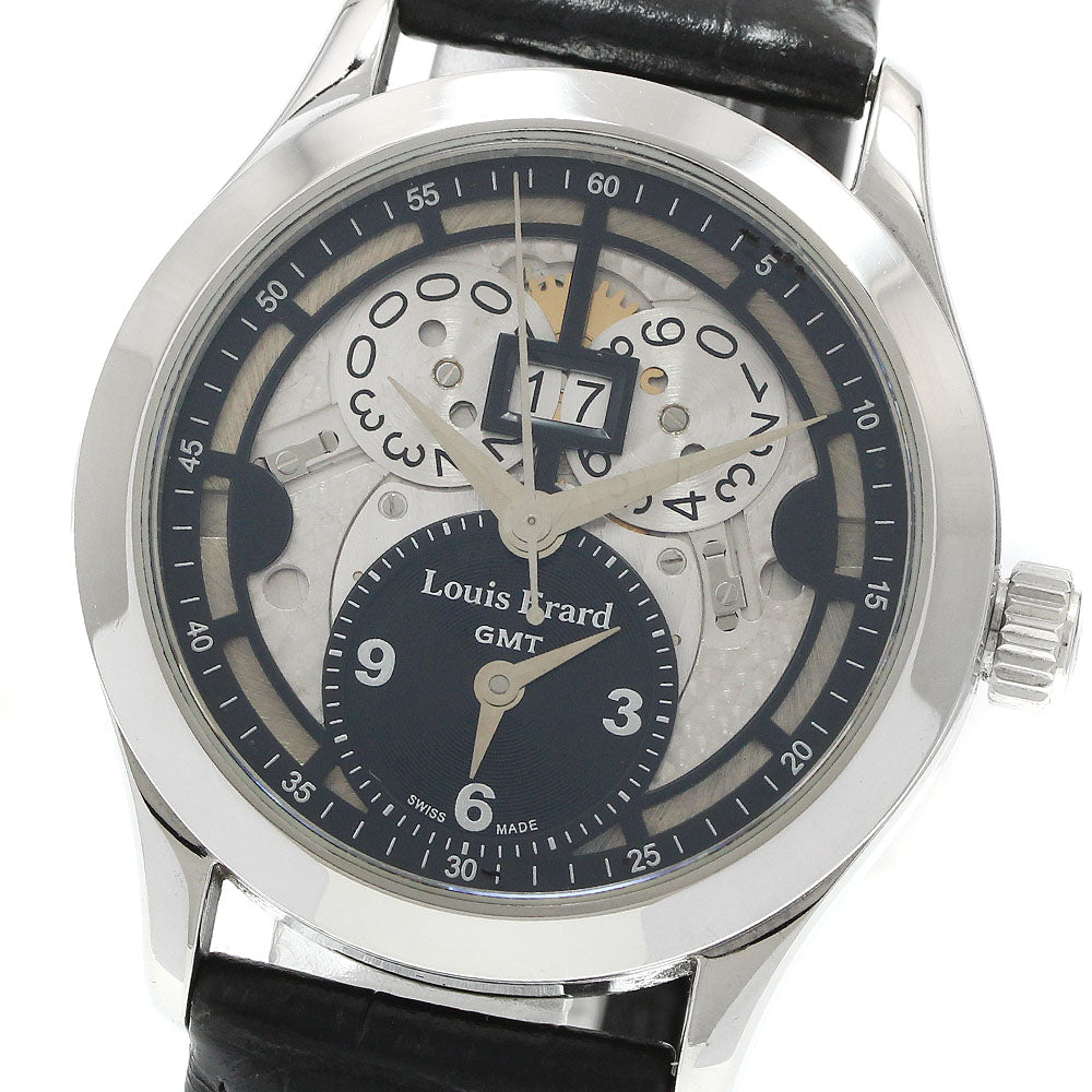 Louis Erard 1931 Anniversary GMT Dual Time Big Date 94205AA02.BDC02 skeleton Dial Automatic Men's Watch_943794
