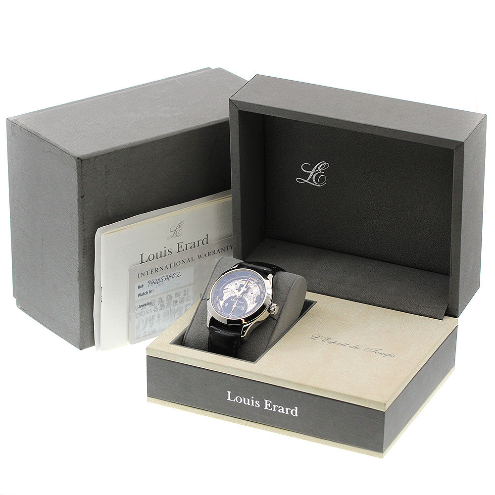 Louis Erard 1931 Anniversary GMT Dual Time Big Date 94205AA02.BDC02 skeleton Dial Automatic Men's Watch_943794