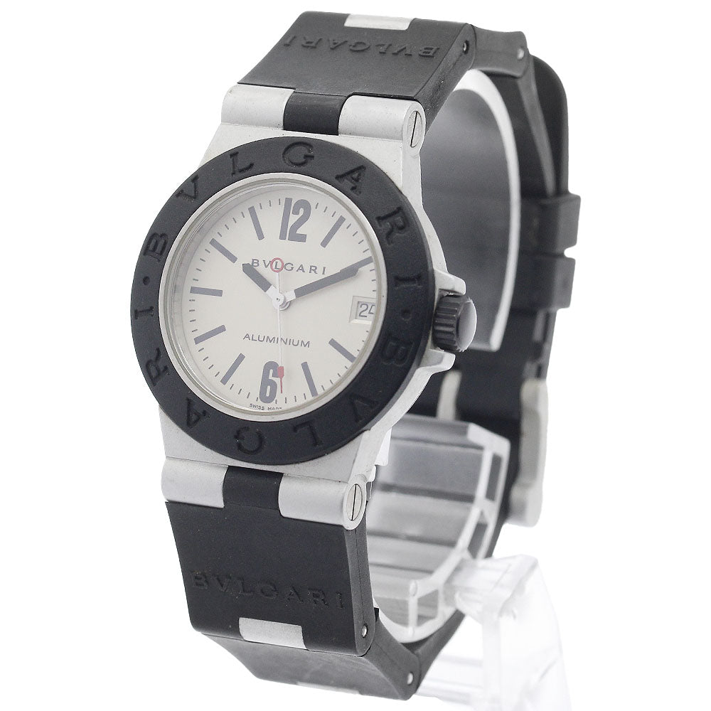 BVLGARI aluminum AL32A Date Silver Dial Quartz Boy's Watch_943815