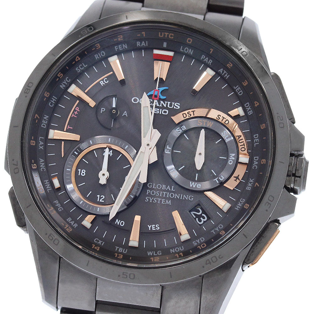 CASIO Oceanus OCW-G1000B-1A2JF GPS black Dial Solar Powered Radio Men's_943821