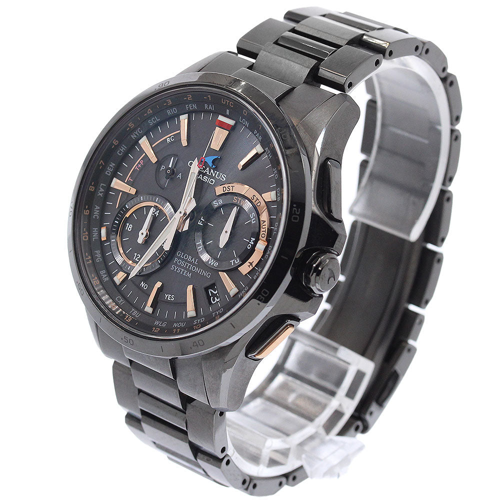 CASIO Oceanus OCW-G1000B-1A2JF GPS black Dial Solar Powered Radio Men's_943821