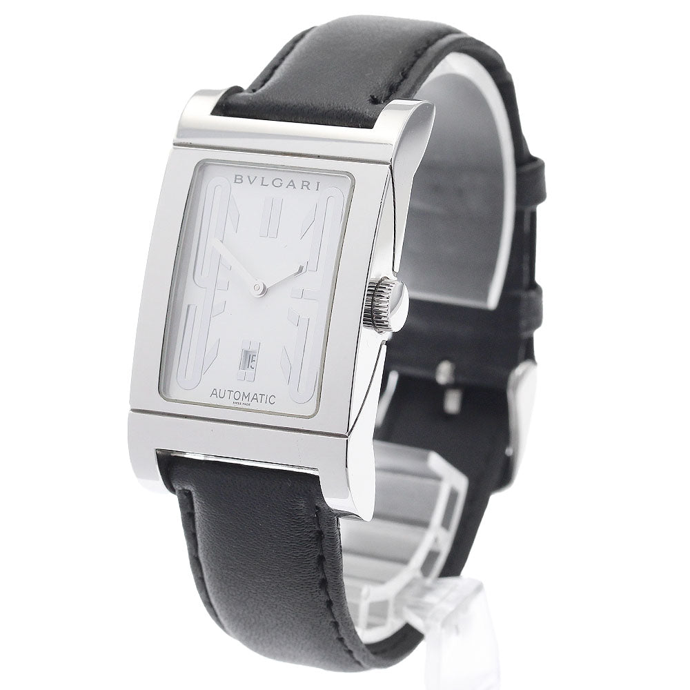 BVLGARI Rettangolo RT45S Date White Dial Automatic Men's Watch_943823