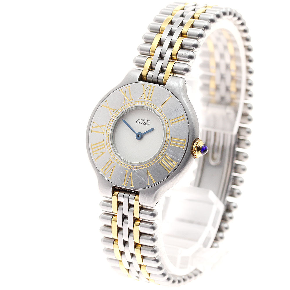 CARTIER Must21 W10073F4 Beige Dial Quartz Ladies Watch_943828