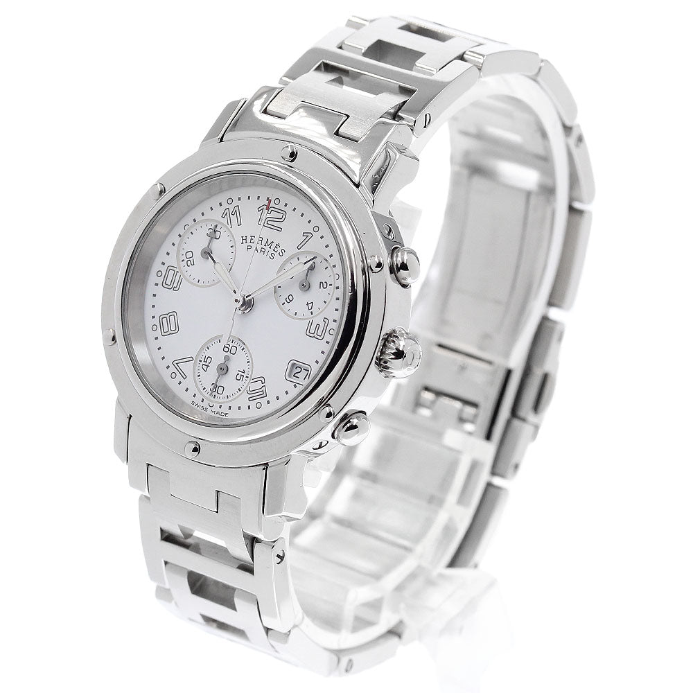 HERMES Clipper chrono CL1.310 Date white Dial Quartz Ladies Watch_943847