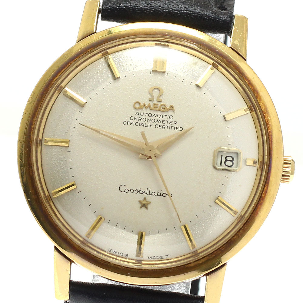 OMEGA Constellation 1685004 K18YG pie pan dial Date Cal.564 AT Mens Watch_943852