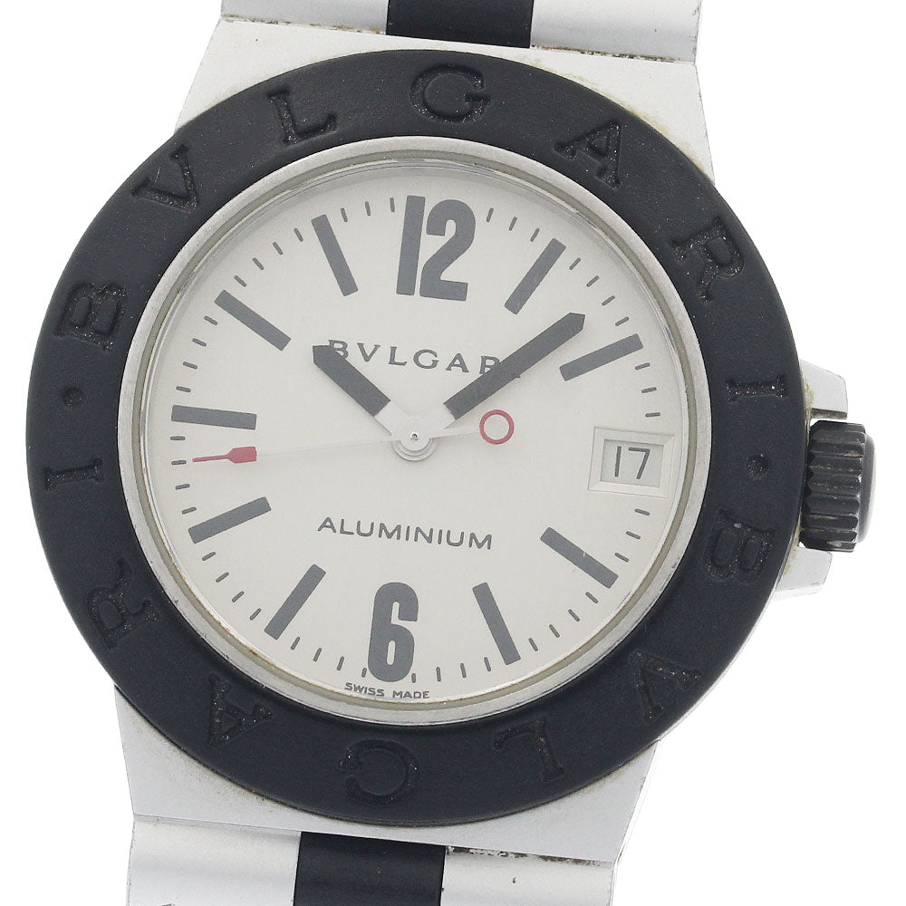 BVLGARI aluminum AL32A Date Silver Dial Quartz Boy's Watch_943865