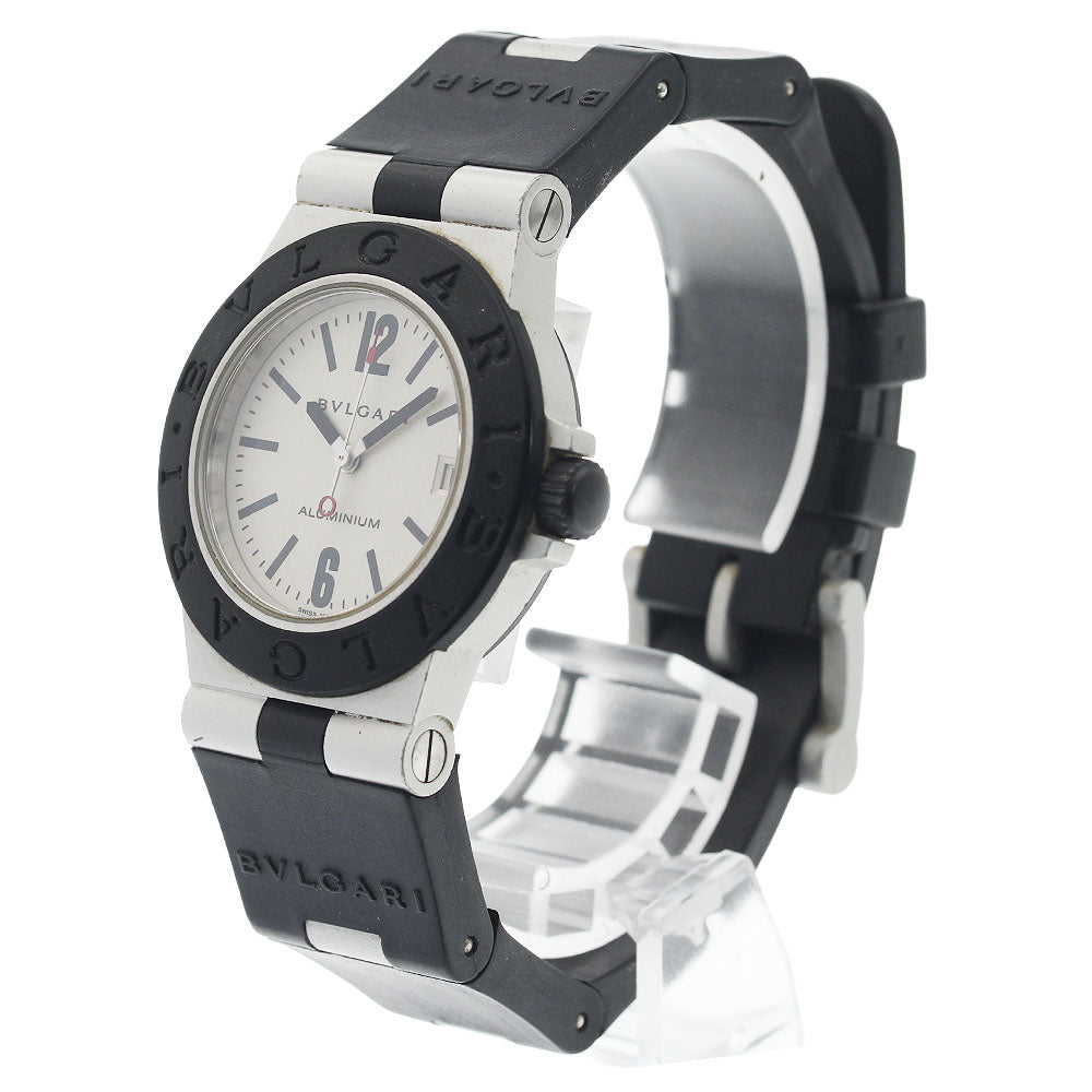 BVLGARI aluminum AL32A Date Silver Dial Quartz Boy's Watch_943865