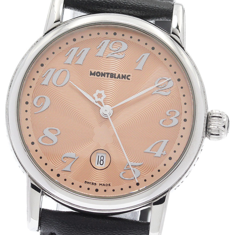MONTBLANC Meisterstic 7020 Date Orange Dial Quartz Ladies Watch_943867