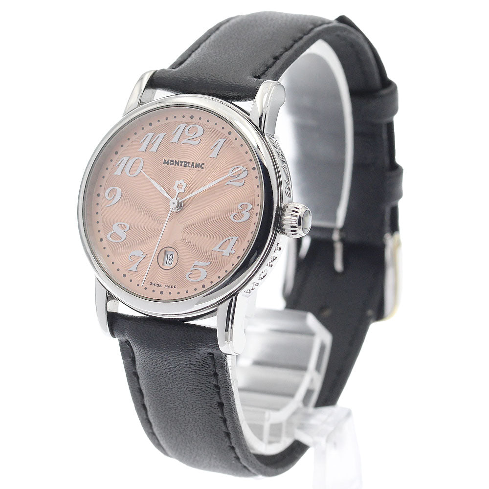 MONTBLANC Meisterstic 7020 Date Orange Dial Quartz Ladies Watch_943867
