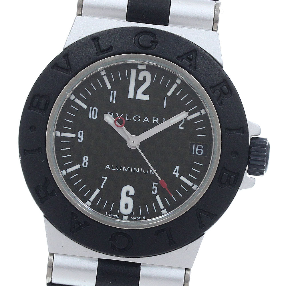 BVLGARI aluminum AL32TA Date black Dial Quartz Boy's Watch_943881