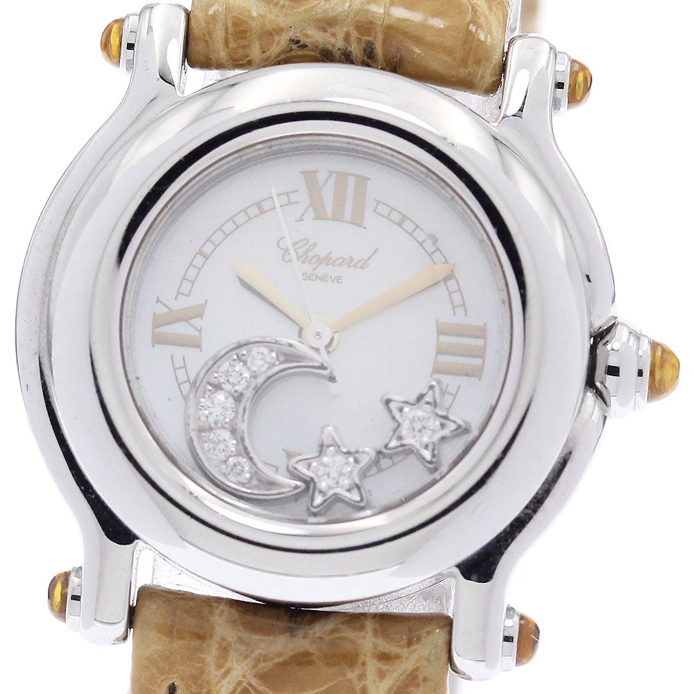 Chopard Happy sports 27/8245-30 Moonstar Diamond White shell Dial Quartz Ladies Watch_943919