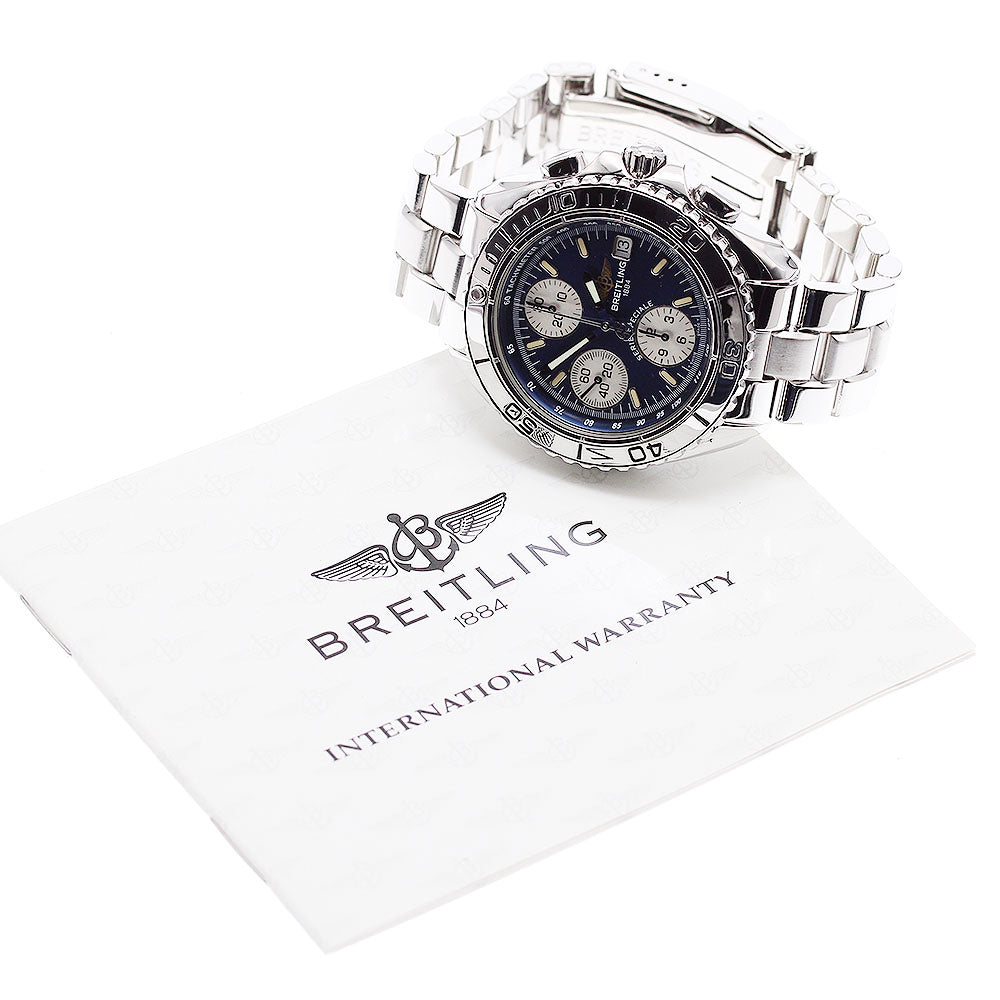 BREITLING Chrono Shark A13051 Date Navy Dial Automatic Men's Watch_943938
