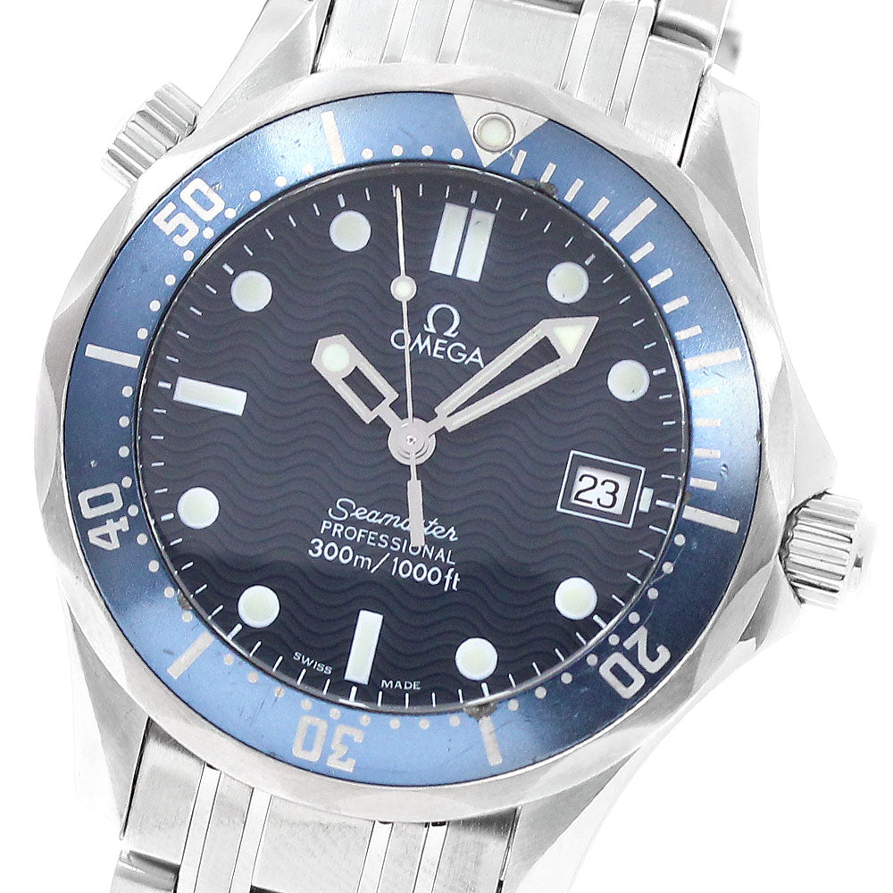 OMEGA Seamaster300 2561.80 Date Navy Dial Quartz Boy's Watch_943963