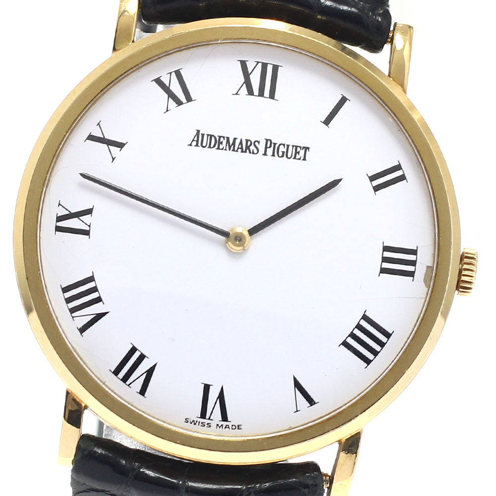 AUDEMARS PIGUET Extra Flat Cal.2080 18K Yellow Gold white Dial Hand Winding Men's Watch_944006
