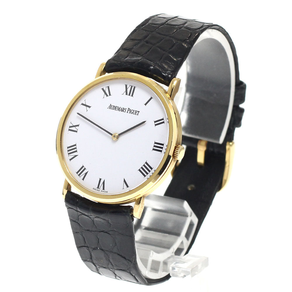 AUDEMARS PIGUET Extra Flat Cal.2080 18K Yellow Gold white Dial Hand Winding Men's Watch_944006