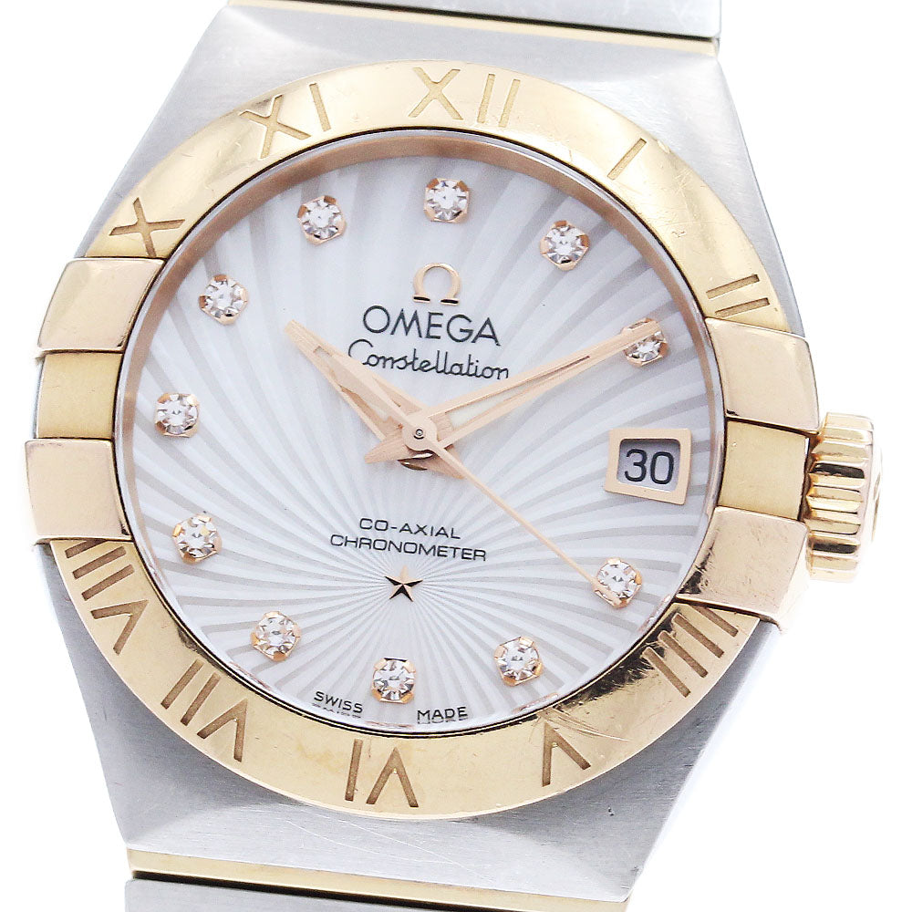 OMEGA Constellation 123.20.27.20.55.001 11P diamond White shell Dial Automatic Ladies Watch_944012