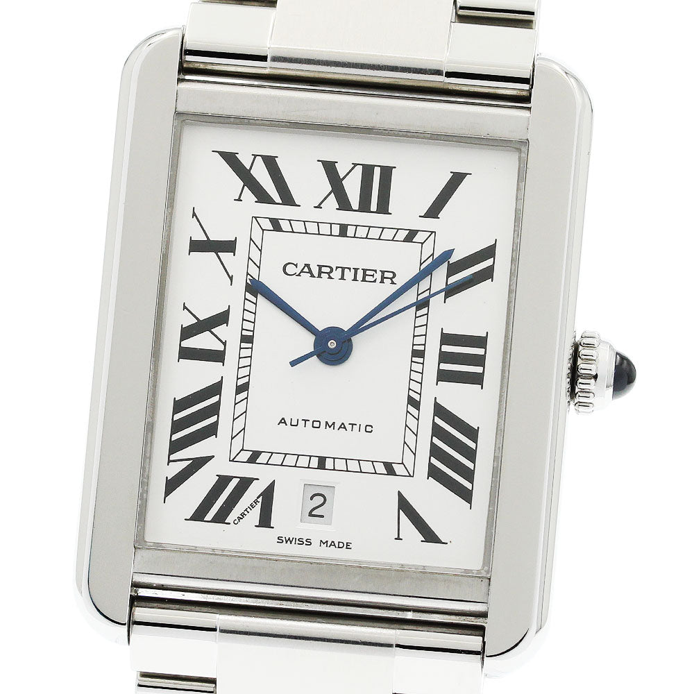 CARTIER Tank solo XL W5200028 Date Silver Dial Automatic Men's Watch_944015