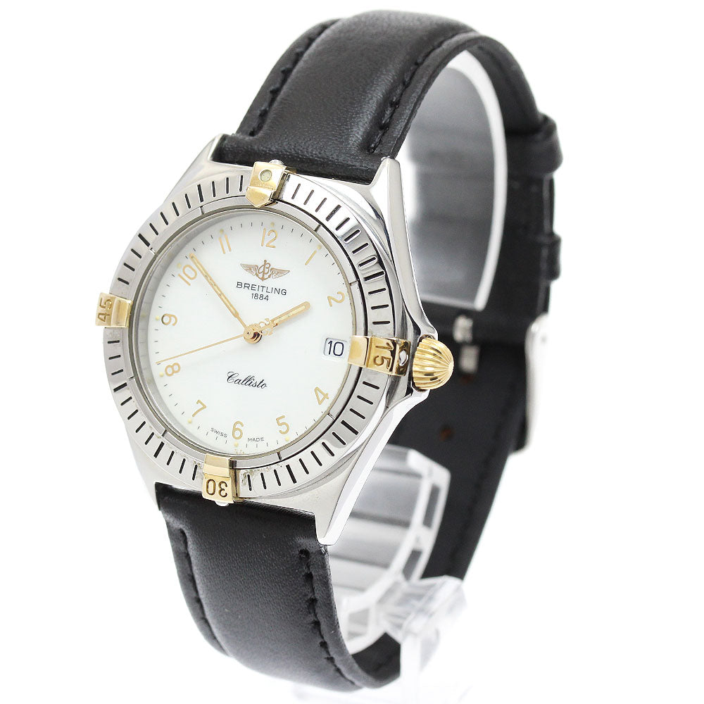 BREITLING Callisto B57045 Date beige Dial Quartz Boy's Watch_944056