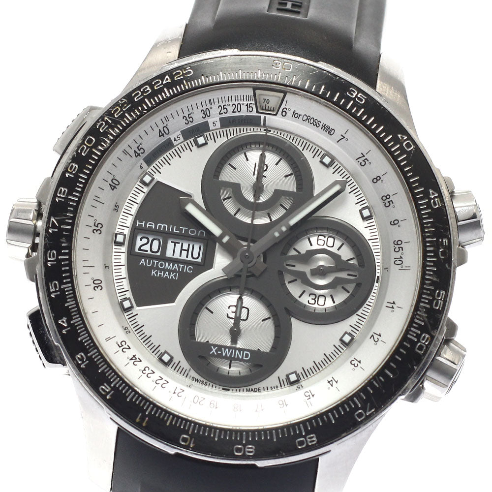 HAMILTON Khaki X Wind H777260 Day-Date 1999 Limited Silver Dial Automatic Men's Watch_944059