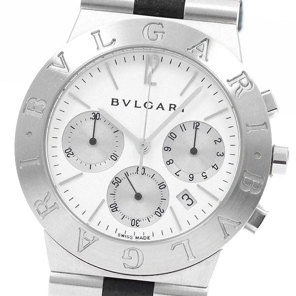 BVLGARI Diagono Sports CH35S Chronograph White / Silver Dial Quartz Men's_944061