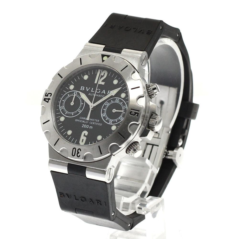 BVLGARI Diagono Scuba SCB38S Chronograph black Dial Automatic Men's Watch_944081