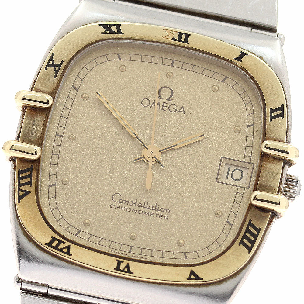 OMEGA Constellation Square Date gold Dial Quartz Men's Watch_944083