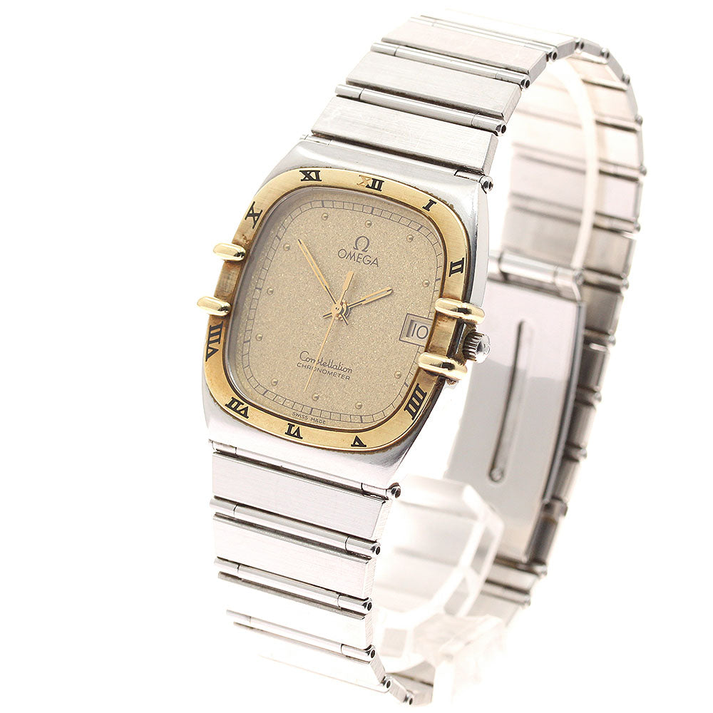 OMEGA Constellation Square Date gold Dial Quartz Men's Watch_944083