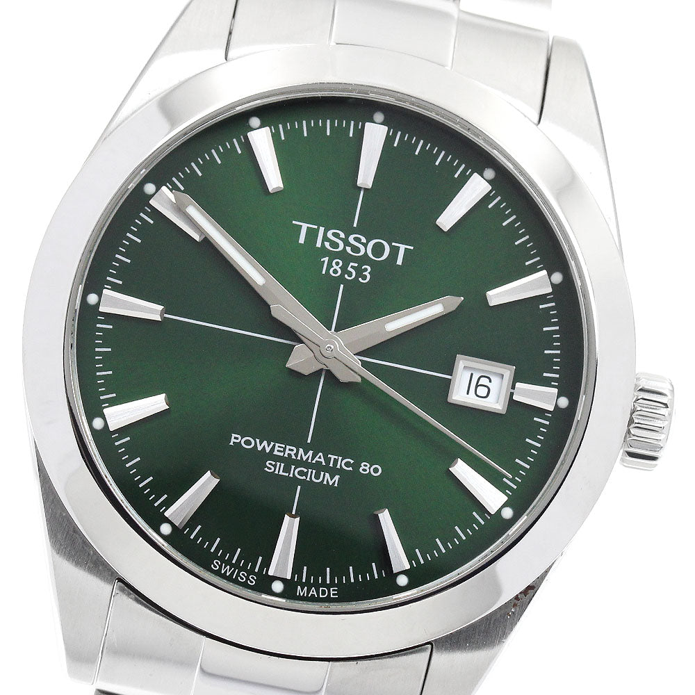 TISSOT gentleman T127407 Powermatic 80 Date green Dial Automatic Men's_944104