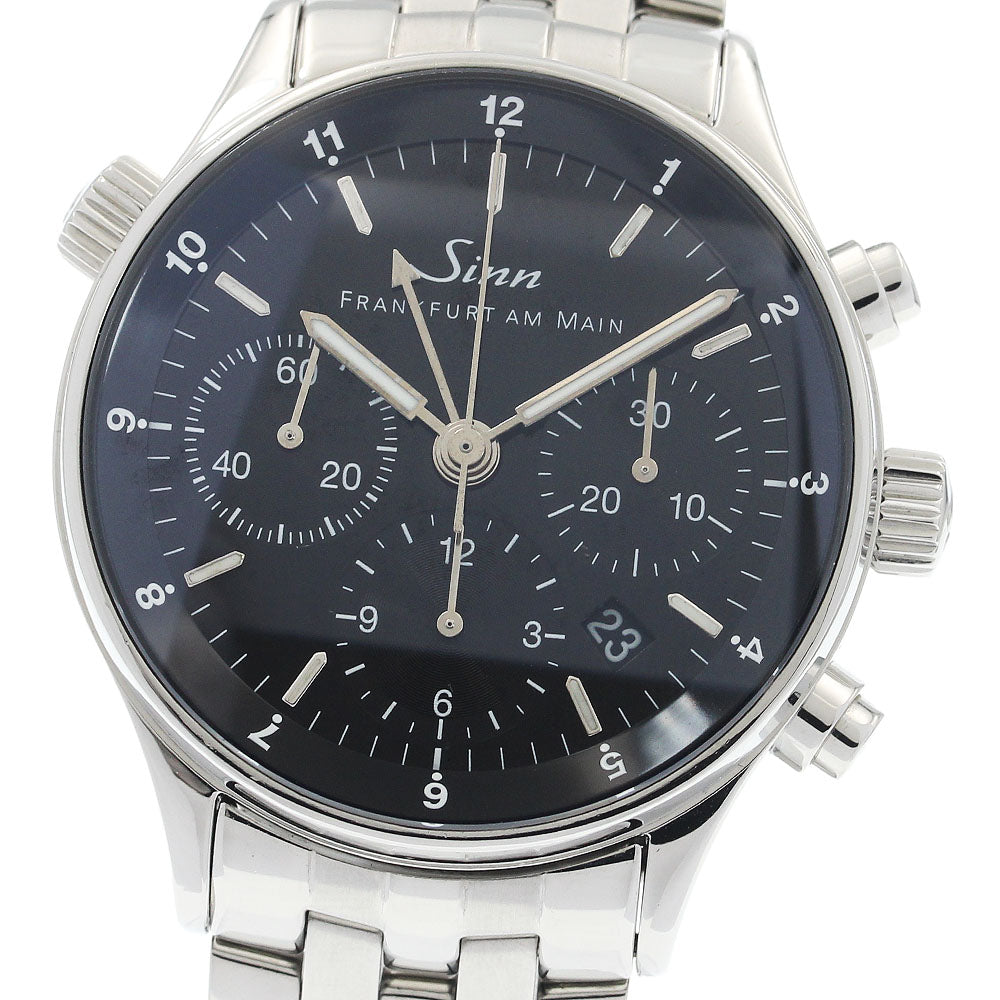 Sinn Frankfurt Financial Watch 6000 Chronograph black Dial AT Men's_944105