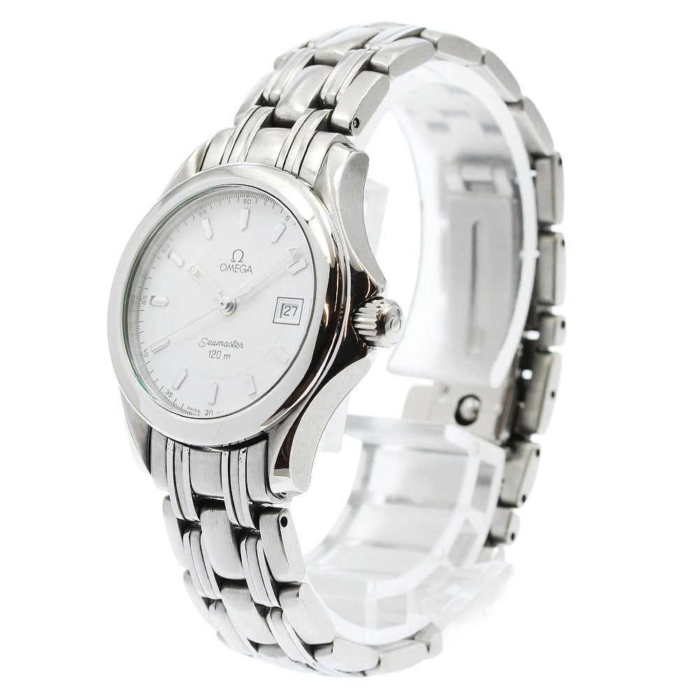 OMEGA Seamaster120M 2571.21 Date white Dial Quartz Ladies Watch_944118
